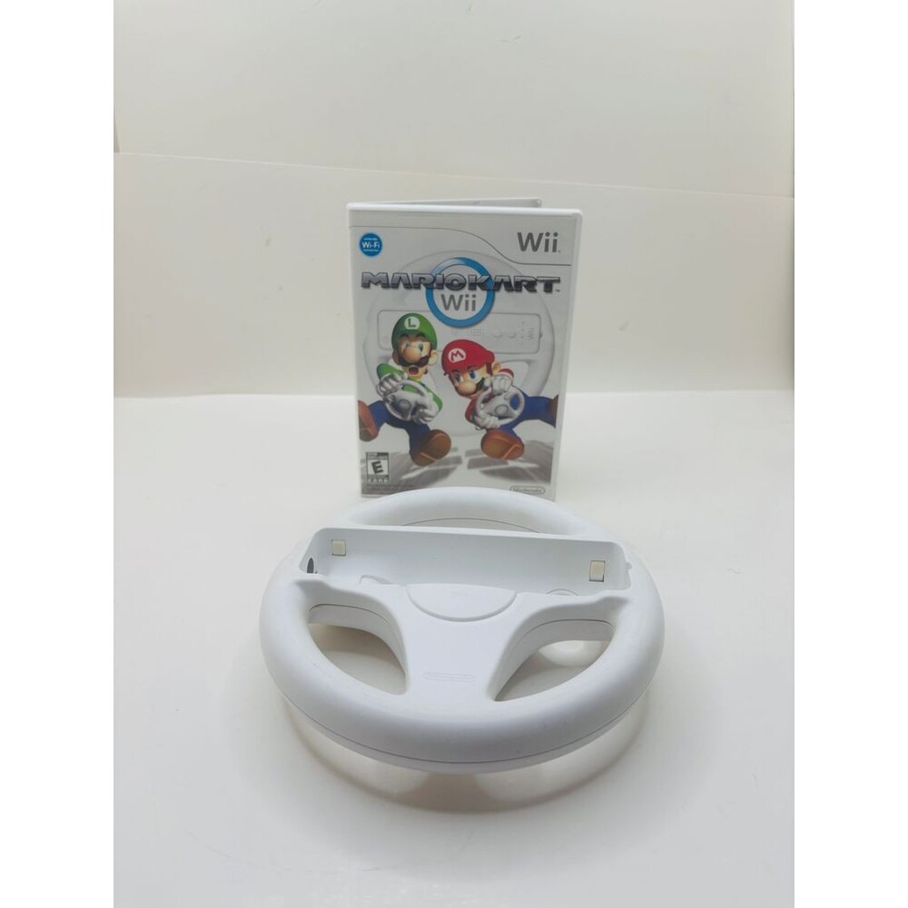 OEM White Nintendo Wii Mario Kart Steering Wheel Accessory For Wii Controller
